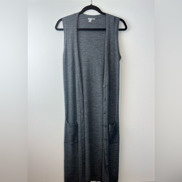 Halogen Grey Long‎ Duster with Front Pockets - Picture 1 of 7